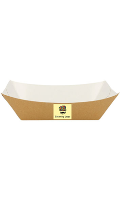 Barqueta Kraft 300g 200x125mm - Personalizada en 4 colores
