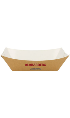 Barqueta Kraft 300g | 200x125mm | 137x85mm | Personalizable | Mínimo 80 cajas