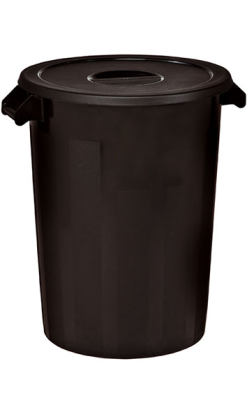 BARREÑO WEX CON TAPA HAS 100 l negro