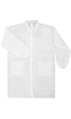 BATA POLIPROPILENO LAB COAT CIERRE BOTONES PRESION