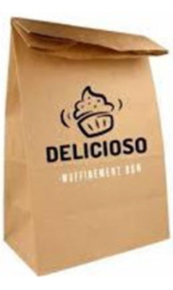 Bolsa Kraft Americana Personalizada 80g 14+8x24 cm - Envío Rápido