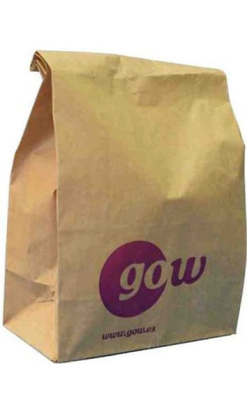 Bolsa Kraft Americana 80g 15+10x32 cm - Personalizada (Pedido mínimo 50 cajas)