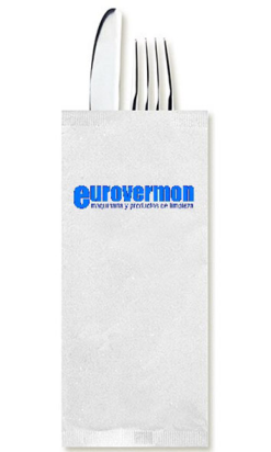 Bolsa Cubiertos Blanca + Servilleta 30x40 | Personalizada