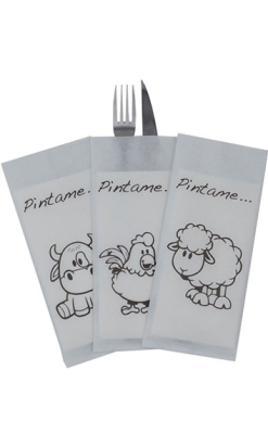 Bolsa para Cubiertos Pintame + Servilleta 30x40 P&P