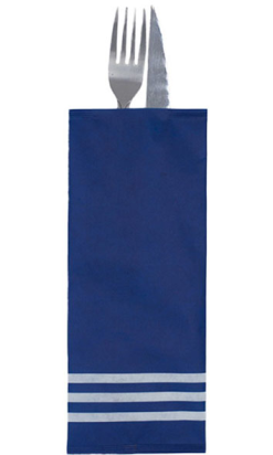 BOLSA CUBIERTOS REAL + SERVILLETA 30x40 P&P blanca