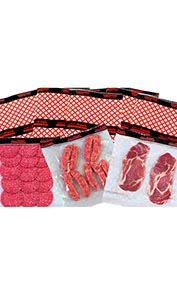 Bolsa reutilizable Fresh roja con cierre adhesivo - 36x30cm