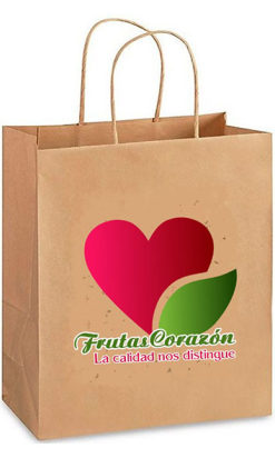 Bolsa Kraft Asa Cordel 90g 32+21x28,5cm - Personalizada