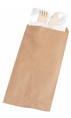 Bolsa Portacubiertos Kraft 9x24 cm - ¡Compra ahora!