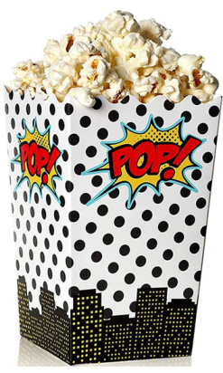 Caja de Palomitas Personalizadas - 2 litros, 320g/m², peso 29,20g