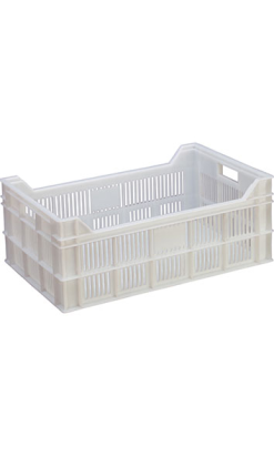 CAJA APILABLE CALADA 35 l 600x400x208 mm  blanca 