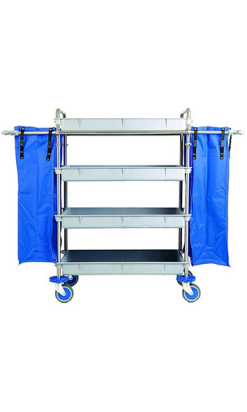 CARRO MOD 10 CROMADO 4 bandejas polipropileno 