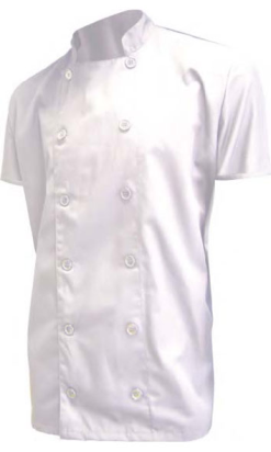 CHAQUETA CHEF CLASICA UNISEX MANGA CORTA BOTONES