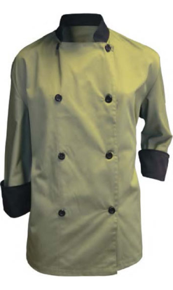 CHAQUETA CHEF UNISEX MANGA COMBINADA BOTONES 200g 