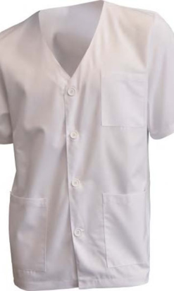 CHAQUETA PICO MANGA CORTA UNISEX 200g 65%