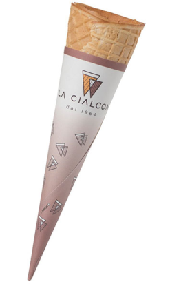 Conos para helados de papel offset 115g Ø3,75x15,2cm