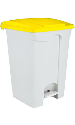 CONTENEDOR 70 l VDM con tapa amarilla y pedal