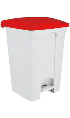 CONTENEDOR 70 l VDM con tapa roja y pedal