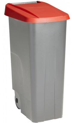 Contenedor Eco HAS 85 litros gris con tapa roja - ¡Compra ahora!