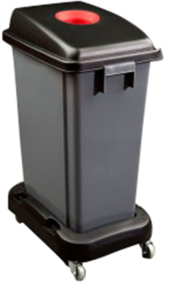 Contenedor de reciclaje SIL JIM 60L con tapa roja - Compra online