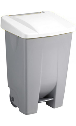 Contenedor con pedal blanco 80L SEL HAS