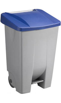 CONTENEDOR SEL HAS 80 l gris con pedal con tapa