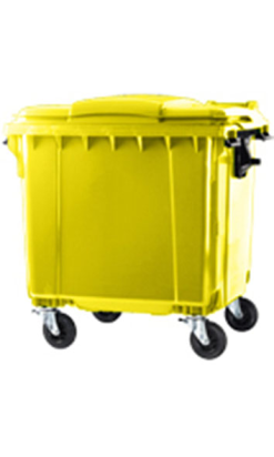 Contenedor 1000 litros con tapa plana y 4 ruedas - Compra en línea