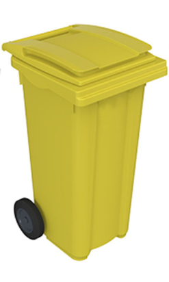 CONTENEDOR ZONA 120 l 2 ruedas amarillo