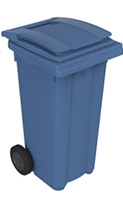 CONTENEDOR ZONA 120 l 2 ruedas azul
