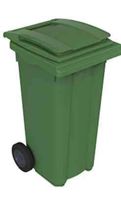 CONTENEDOR ZONA 120 l 2 ruedas verde