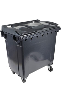 CONTENEDOR ZONA 800 l 4 ruedas tapa plana gris