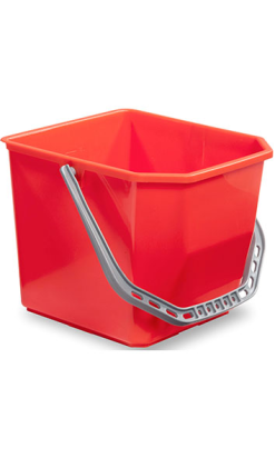 CUBO DUOMOP VDM 20 l rojo y asa gris