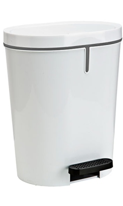 CUBO PEDAL OVAL 25 l blanco con tapa 