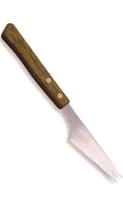 CUCHILLO BAR INOX Y MADERA 18,5 cm