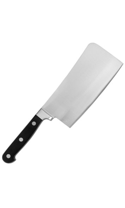 CUCHILLO INOX CARNICERO, MANGO ABS 17 cm