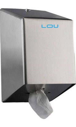 DISPENSADOR BOBINA SECAMANOS LOU inox satinado 