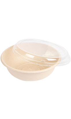 ENSALADERA FIBRA BIO 950ml Ø19x7,8 cm CON TAPA OPS