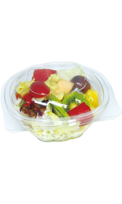ENSALADERA PLA TAPA BISAGRA 500 cc compostable