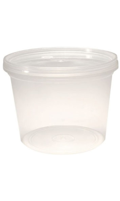 Envase Hermético 380 cc con Precinto y Tapa de PP
