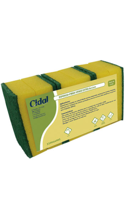 ESPONJA+FIBRA VERDE EXTRA 10x15cm Cidal