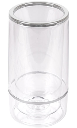 FUNDA TRANSPARENTE ACRILICA Ø12x23 cm