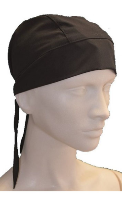 Gorro Bandana de Poliéster y Algodón Negro - Talla Única