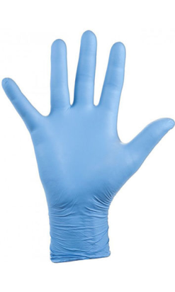 GUANTE NITRILO DERMO 3,5 g T-S azul sin polvo
