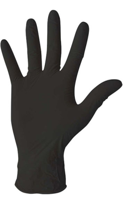 GUANTE NITRILO EXTREME 6,2 g T-S negro sin polvo 