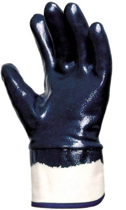 Guante de Nitrilo Titan 388 T-9 Azul con Soporte Textil