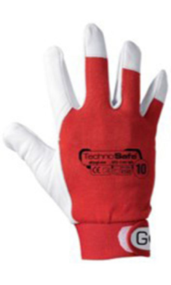 Guante de piel flor Skinglove GFO1101WH T-7 blanco