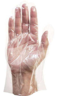 GUANTE POLIETILENO 7g T-U transparente sin polvo