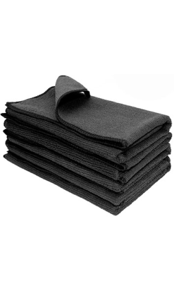 Bayeta de microfibras negra-gris HAS MICROTEX PLUS - 30x40cm