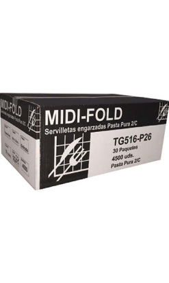 MIDI FLOD 2c Servilleta 16,5x21cm plegada gofrada