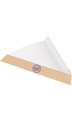 Pala de pizza triangular de cartón kraft personalizada