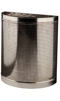 PALERA PERFORADA SEMICIRCULAR PARED 45 l inox 